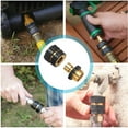 thumbnail image 3 of ZestqaQ 3/4 Inch Garden Hose Fitting Connector, Male and Female Adapter Set, Aluminum No-Leak Water Connectors, Durable Garden Accessories, Perfect for Sprinklers, Pressure Washers, RVs, 3 of 4