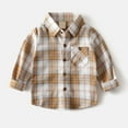 thumbnail image 3 of RUTAYY Children Boys Shirt Plaid Print Long Sleeve Casual Button Down Tops Comfortable Classic Trendy Tops, 3 of 8