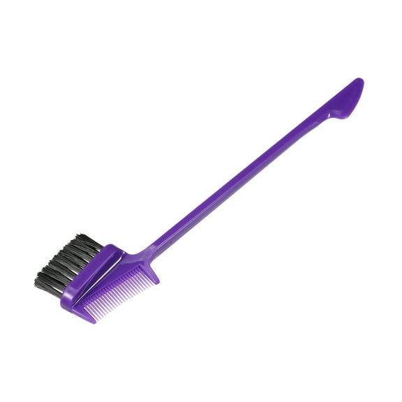 Unique Bargains Dual Comb Eyebrow Brushes for Women Eyelash Eyebrow Travel Makeup Tool Purple 6.77" Length