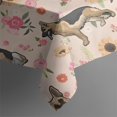 thumbnail image 2 of German Shepherd Dog and Flower Rectangle Tablecloth 60"x120",Waterproof Polyester Rectangle Table Cloth, Wipeable Spillproof Polyester Tablecloth for Dining, Camping, Indoor and Outdoor, 2 of 6