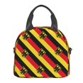 thumbnail image 2 of Deutschland Flag Insulated Adults Lunch Bag with Removable Shoulder Strap&Front Pocket Lunch Tote Box Reusable Cooler Bag, 2 of 7
