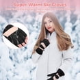thumbnail image 3 of Women Snow Gloves Windproof - Warm Waterproof Skiing Gloves Touch Screen Gloves, 3 of 8