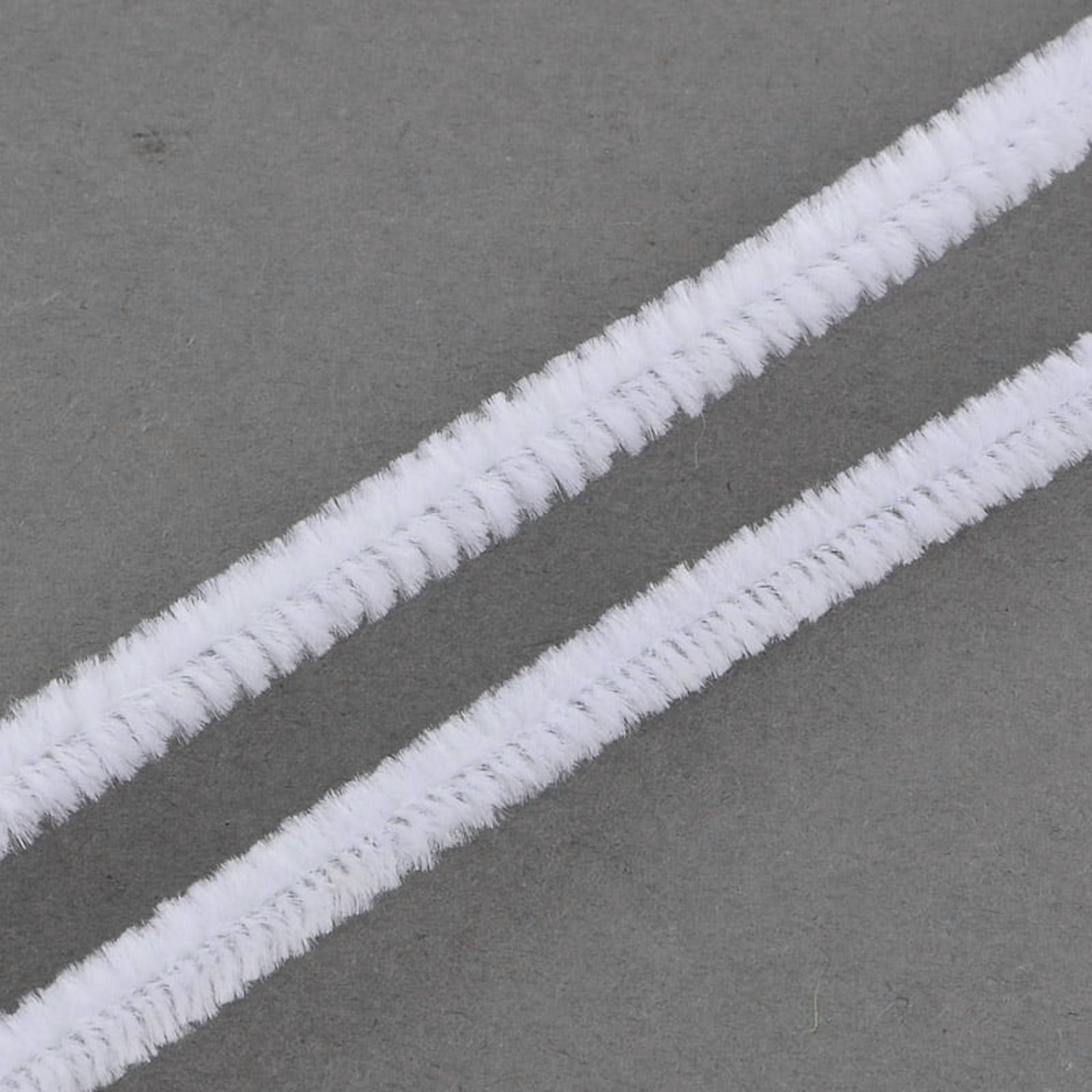10Bundle 11.8 inch Pipe Cleaners DIY Chenille Stem Tinsel Garland Craft Wire White 300x5mm