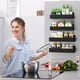 thumbnail image 2 of Organizador de especias magnético de metal negro, accesorio duradero para refrigerador con imán fuerte para ahorrar espacio en la cocina (4 piezas), 2 of 8