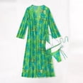thumbnail image 3 of Gibobby Trajes de Baño para Mujer Traje de baño de piezas con bikini de manga larga europeo y americano para mujer(Verde,CH), 3 of 5