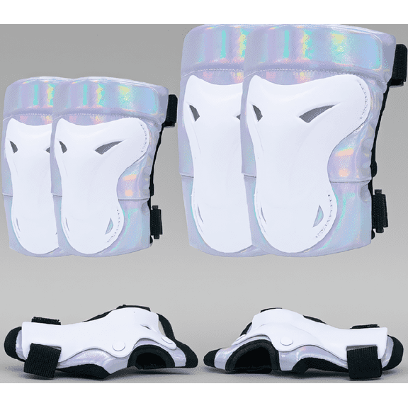 SWOEBTH 1 Set Pads with Elbow Pads and Wrist Guards, Protective Gear Set for Skateboarding Roller Skating, Adults , Size L