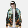 thumbnail image 2 of Balery Forest Meditating Gorilla Sudadera ligera de manga larga con capucha y protección solar UPF 50+ para hombre y mujer, ideal para pesca y running-XX-Large, 2 of 7