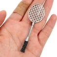 thumbnail image 2 of Shisuyan 2 Sets Of Miniature Dollhouse Badminton Racket Alloy Sports Charm Backpack Decoration Portable Badminton Pendant Creative Accessories For Dollhouse Decor, 2 of 8