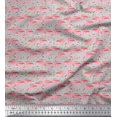 thumbnail image 1 of Soimoi Rayon Fabric Grass & Flamingo Bird Decor Fabric Printed Yard 42 Inch Wide, 1 of 3
