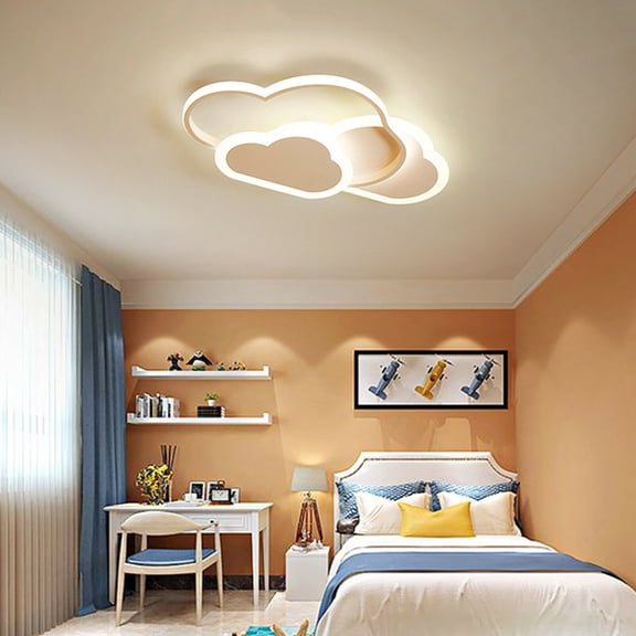 White Kids Modern Childrens Room LED Cloud Bedroom Decorative Ceiling Light Lamp