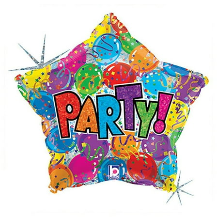 19 inch Party! Star Foil Mylar Balloon - Party Supplies Decorations