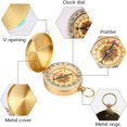 thumbnail image 2 of Portable Brass Outdoor Compass, Classic Waterproof Pocket Compass, Flip-top Walking Compass, 2 of 4