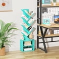 thumbnail image 2 of LELELINKY Tree Bookshelf 7-Tier Zigzag Vertical Space-Saving 1-Pack, 2 of 8