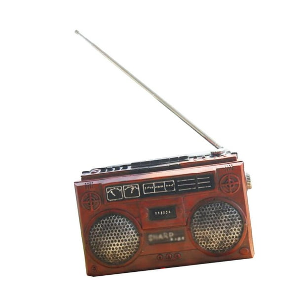 Modelo de radio Manualidades perfecl decoración Hogar rojo Marrón
