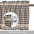 thumbnail image 6 of Country Star Plaid Kitchen Curtain Valances for Windows Farmhouse Short Curtains, Black Retro American Farm Barn Berry Rod Pocket Valance Curtain for Bedroom Cafe Living Room 60"x18", 6 of 8
