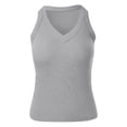 thumbnail image 5 of WAYUTE Women's Tank Tops Ribbed Knit Sleeveless Solid Color Fashionable Casual Outdoor Basic Crewneck Slim Fit Tee Shirt, 5 of 5