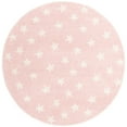 thumbnail image 2 of Unique Loom Whimsy Kids Collection Area Rug - Stars (5' 3" Round Pink/Ivory) Perfect For Kids Bed Room/Nursery Room/Living Room/Class Room/Play Room, 2 of 5