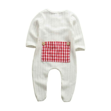 

Izhansean Newborn Infant Baby Boy Girl Kids Knit Romper Jumpsuit Bodysuit Clothes Outfits White 6-9 Months
