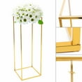 thumbnail image 6 of 31.5in Metal Flower Column Display Pedestal Flower Rack Wedding Pillar Stand Centerpiece, 6 of 16