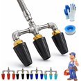 thumbnail image 1 of 2026new Triple Turbo Nozzle Pressure Washer, 360° Rotating High-Pressure Nozzle with 1/4" Quick Connector, 4000 PSI Max, 4–6 GPM Flow for Power Washers and Outdoor Cleaning, 1 of 8