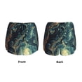 thumbnail image 5 of Lsque Enchanted Forest Skull Path Printed Women's Running Shorts with Liner Pockets,Elastic Quick Dry Workout Athletic Gym Yoga Shorts,Womens High Waist Shorts-X-Large, 5 of 9