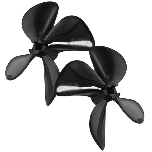unbranded Rc Boat Supplies 1 Pair Rc Boat Propeller for Rc Boat Enthusiasts Four-Blade Black Durable