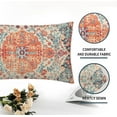 thumbnail image 2 of Boho Ethnic Pillow Covers 12x20 Inch Set of 2 Bohemian Rust Carpet Throw Pillows For Couch Burnt Orange Blue Teal Geometric Decorative Pillow Cases Farmhouse Home Decor For Couch Sofa Room Outdoor, 2 of 6