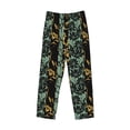 thumbnail image 4 of Goofa Lilies Flowers Printed Soft Pajama Pants for Men, Wide Leg Comfy Casual Lounge Yoga Pants-, 4 of 9