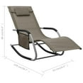 thumbnail image 4 of vidaXL Sun Loungers 2 pcs Textilene Taupe and Grey, 4 of 5