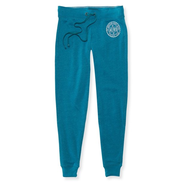 Aeropostale Womens 1987 Team Athletic Jogger Pantalones, Verde, Mediano Aeropostale Persona que practica jogging