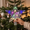 thumbnail image 6 of Christmas Tree Topper, Crystal Star Ornament, LED Light Decor, Multicolor Flashing Effect and Sturdy Reusable Build for Tree Branches, Mantel Shelves and Holiday Gatherings., 6 of 7