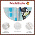 thumbnail image 3 of Fuzoiu French Bulldog Dog in a Bathtub Print Christmas Tree Skirt,Xmas Christmas Decorations,Xmas Tree Mat for Farmhouse Holiday New Years Home Party Decor Tree Rugs-36", 3 of 6