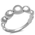 thumbnail image 1 of Alamode TK3087-8 Anneau en Acier Inoxydable pour Femmes avec Grade AAA CZ en Clair - Taille 8, 1 of 1