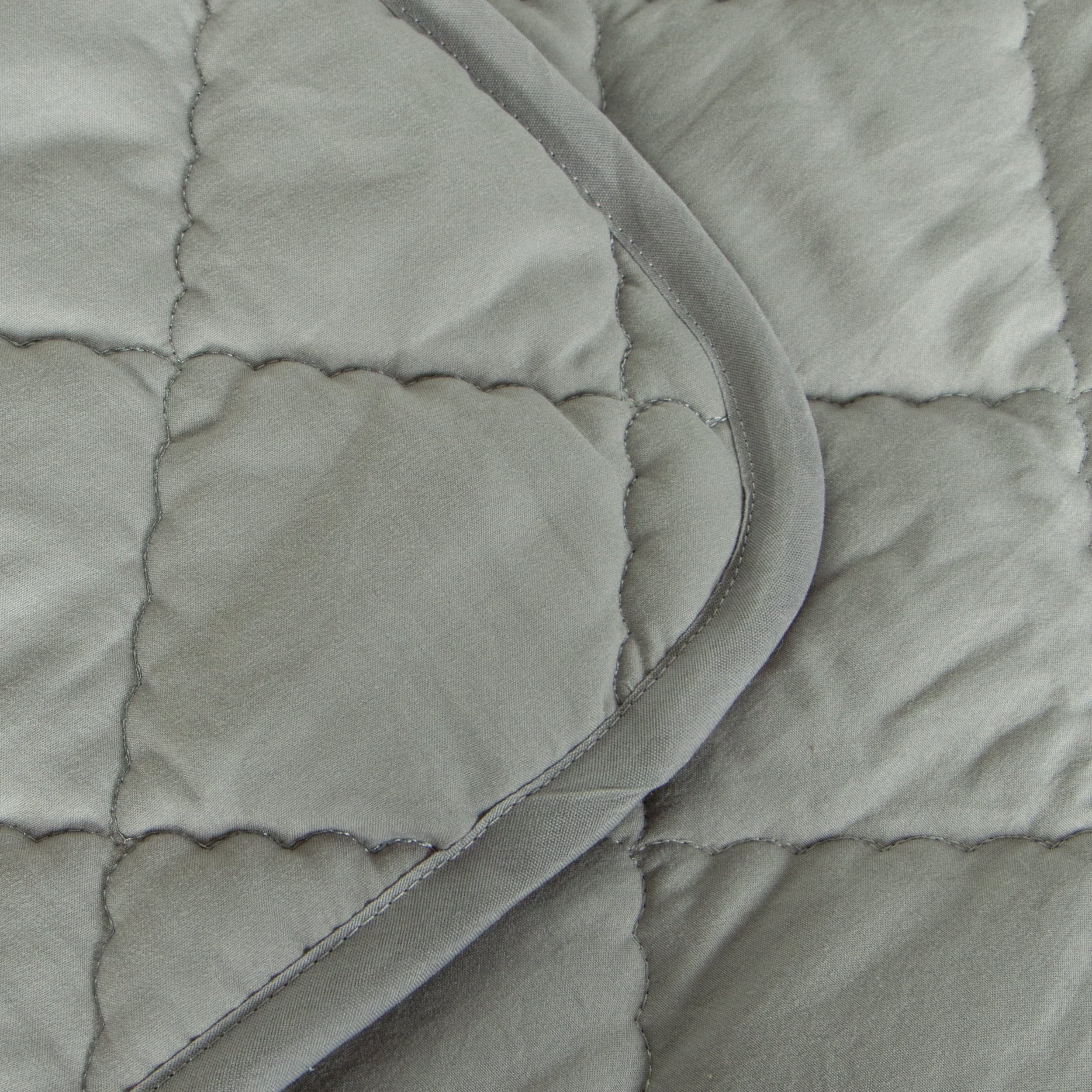 Organictune Microfiber Down Alternative Machine Washable Toddler Comforter, Super Soft and Lightweight Kids Crib Quilted Blanket for Stroller, Travel, Smoke Gray, 43"x60"