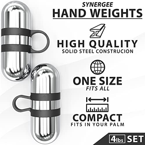 Voylla Cardio Hand Weights. Steel Hand Weights Dumbbell Set with Anti-Slip Silicone Finger Loop for Workout, Fitness, Training for Men and Women. Sold In Pairs. Available in 1lb, 1.5lb and 2lb Sets