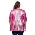 thumbnail image 6 of Plus Size Metallic Scoop Neck Flared Tunic Top, 6 of 8