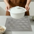 thumbnail image 4 of Unique Bargains Set of 6 Washable Plastic Placemats Kitchen Mat Silver-Gray, 4 of 6