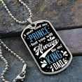 thumbnail image 2 of Father Daughter Gift - Father's Day Gift - Birthday Gift For Dad - Gift From Daughter - Father Gift - Gift For Him - Graphic Military Dog Tag Necklace (Optional Personalized Engraving), 2 of 5