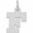 thumbnail image 1 of 10K White Gold Small Block Initial F Charm (18 X 12) Made In United States -Jewelry By Sweet Pea, 1 of 5
