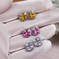 thumbnail image 2 of SEPARQI  925 Sterling Silver Stud Earrings Birth Cubic Zircon Fashion Jewelry For Women, 2 of 8