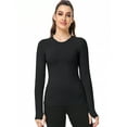 thumbnail image 3 of NELEUS Womens Long Sleeve Shirt With Thumb Hole for Workout Yoga Running Quick-Drying,Black+Gray+White,US Size XL, 3 of 8