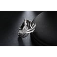 thumbnail image 3 of HeartsAndYou 2ct Round Cut Moissanite Engagement Ring for Women 18k White Gold over Silver Unique Cross Design, 3 of 7