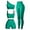 Green., variant on 4 Piece Workout Sets For Women Ribbed Leggings Clothes Yoga Sets Active Wear Matching Work Out Sets Gym Pilates Outfits