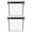 B, variant on 2PC Square Airtight Food Storage Containers 460ml 700ml Transparent Kitchen Jars for Grains Snacks Dry Fruits Flour Sugar Coffee Tea Pantry Organization