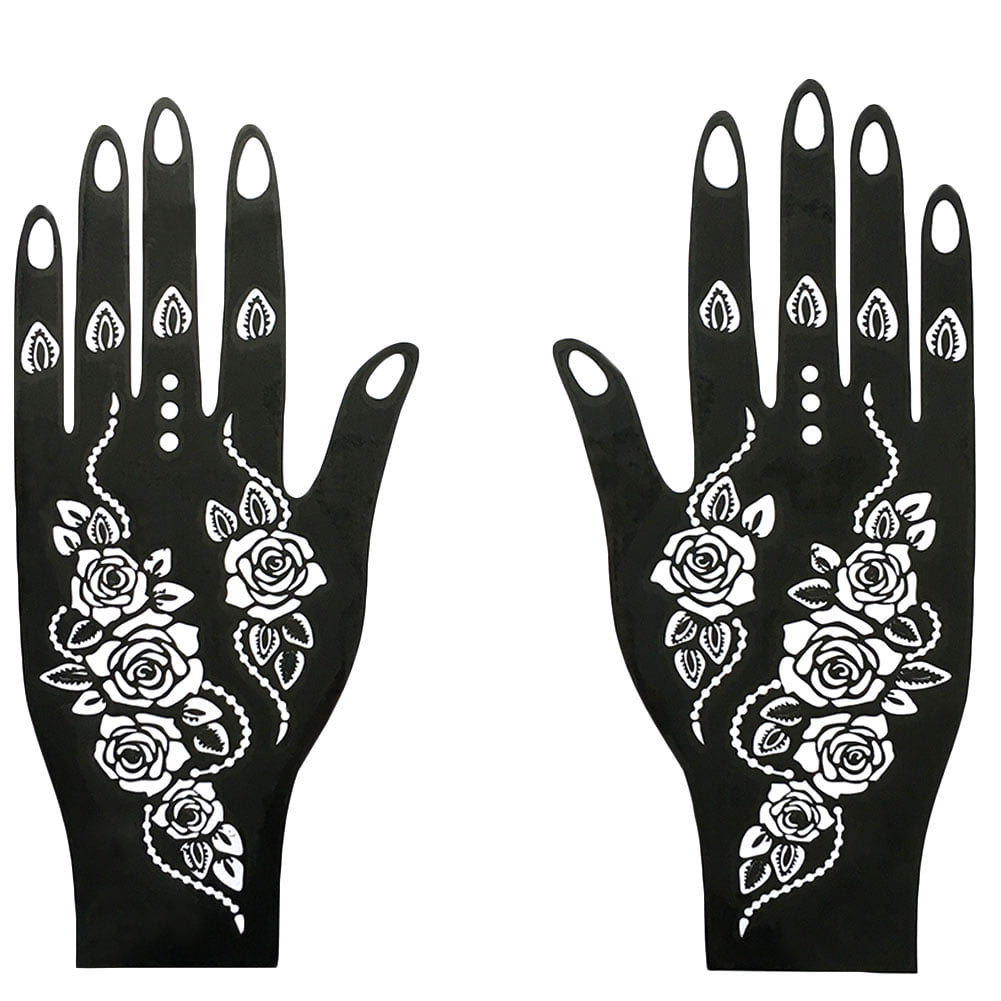 Professional Henna Stencil Temporary Hand Tattoo, Body Art Sticker, Te –  Yahan Sab Behtar Hai!