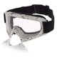 thumbnail image 1 of Gafas de motocicleta únicas para montar, gafas de ciclismo con lentes claros, marco negro y blanco, 1 of 6