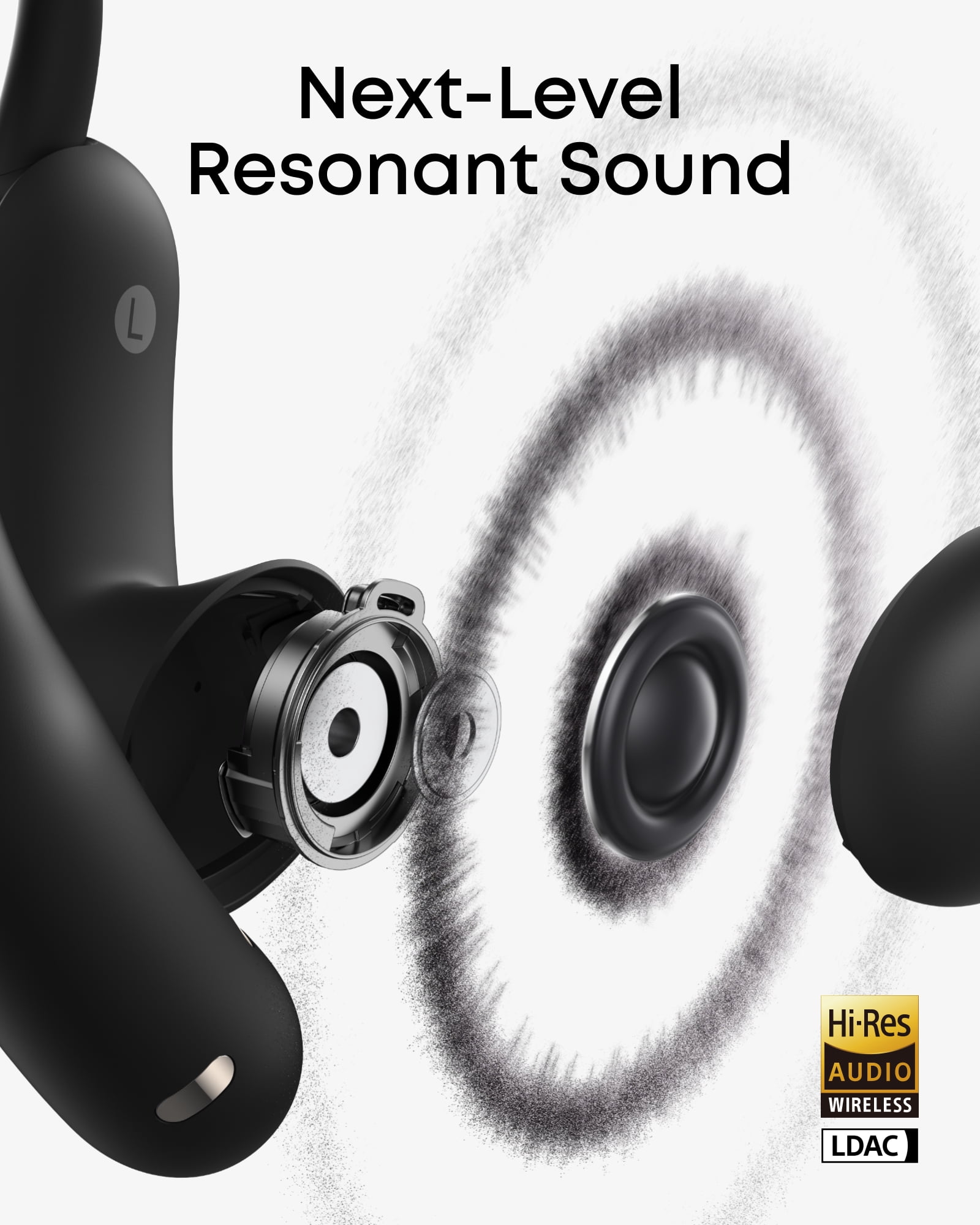 Soundcore AeroFit 2 Pro by Anker, Open-Ear with Semi-In-Ear Active Noise Cancellation, Dual-Form Earbuds, Adjustable Ear Hooks, Hi-Res, LDAC, 4-Mic AI Clear Calls, IP55 Water-Proof, Wireless Charging