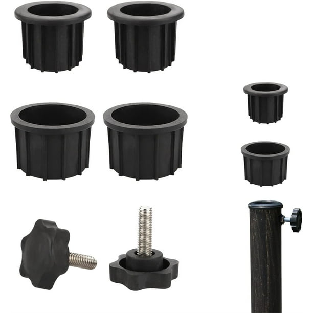 Casewin 6Pcs Patio Umbrella Base Hole Ring Plug Cover Umbrella Stand
