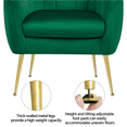 thumbnail image 6 of Alden Design Barrel Accent Chair with Gold Metal Legs for Living Room, Green, 6 of 12